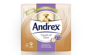 Andrex Touch of Care Toilet Tissue 54 or 108 Rolls