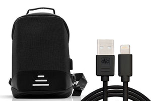 Anti Theft Backpack Small + Data Cable + Powerbank