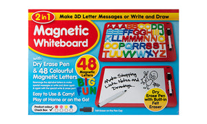 Asst Col Deluxe 2in1 Magnetic/ Wipe-Off Playboard W/48 Letter