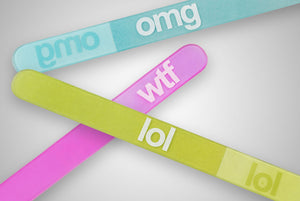 Boxer Text Speak Glass Nail Files