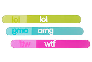 Boxer Text Speak Glass Nail Files
