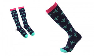 Bright Pattern Knee-High Compression Socks