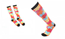 Load image into Gallery viewer, Bright Pattern Knee-High Compression Socks