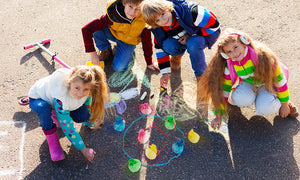Chalk Bomb Target game