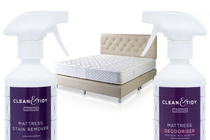 Clean & Tidy Mattress Deodorizer 500 ml and Mattress Stain Remover 500 ml - Screw And Trigger
