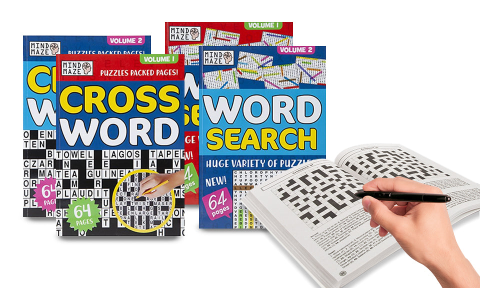 A5 Travel Crossword/Wordsearch Books Assorted