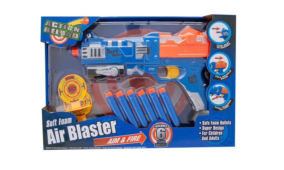 Dart Blaster Air Gun With Target & Six Darts