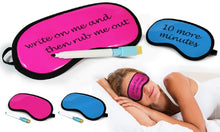 Load image into Gallery viewer, DIY Message Travel Eye Cover Sleep Mask Blindfold with Pen