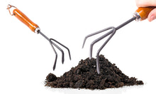 Load image into Gallery viewer, Garden Hand Rake Wood Handle