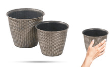 Load image into Gallery viewer, Basket Weave Planters, Pack of 2