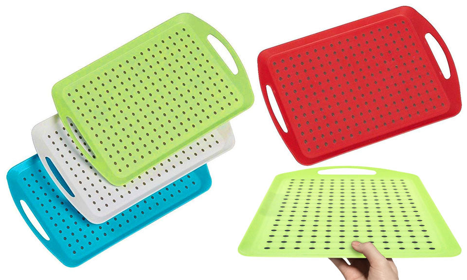Non Slip Serving Tray 46x31cm - Assorted