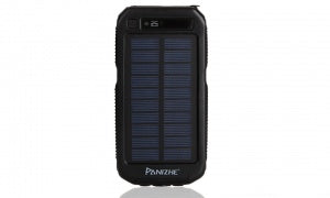 PMS 10000mah Solar Power Bank +Magnetic Car Mount - Silver + GVC Data Cable 1m