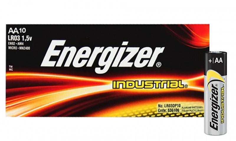 Energizer Industrial Alkaline - AA & AAA (10 Pack) Batteries