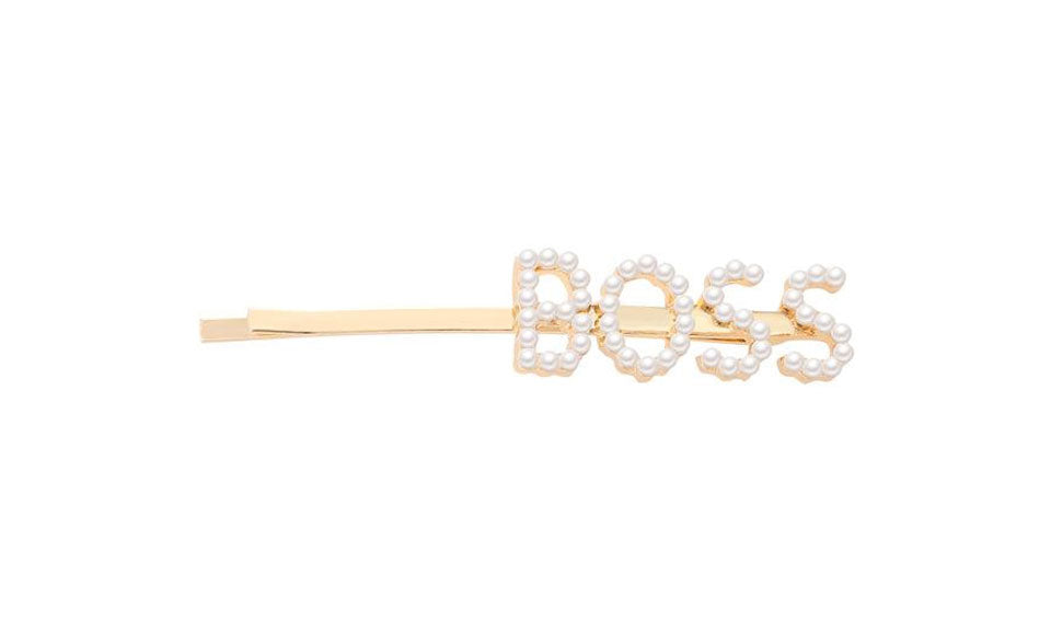 Women's Pearl Words Letters Hairpin