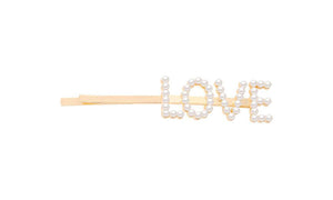 Women's Pearl Words Letters Hairpin