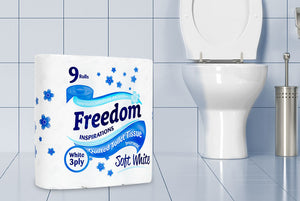 Freedom Toilet Paper 3Ply Pack of 45, 90 Or 135 Rolls