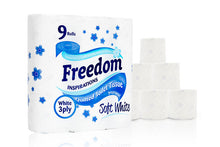 Load image into Gallery viewer, Freedom Toilet Paper 3Ply Pack of 45, 90 Or 135 Rolls