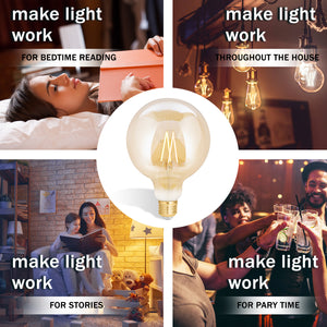 WiZ LED Smart Filament Bulb Amber ES (E27) Tuneable White & Dimmable: