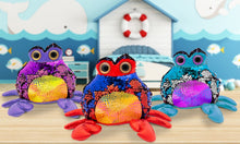 Load image into Gallery viewer, 7&quot; Glitzies Crab Magic Sequin Plush Assorted