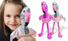 Load image into Gallery viewer, 11&quot; Glitzies Flamingo Magic Sequin Plush Assorted