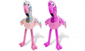 11" Glitzies Flamingo Magic Sequin Plush Assorted