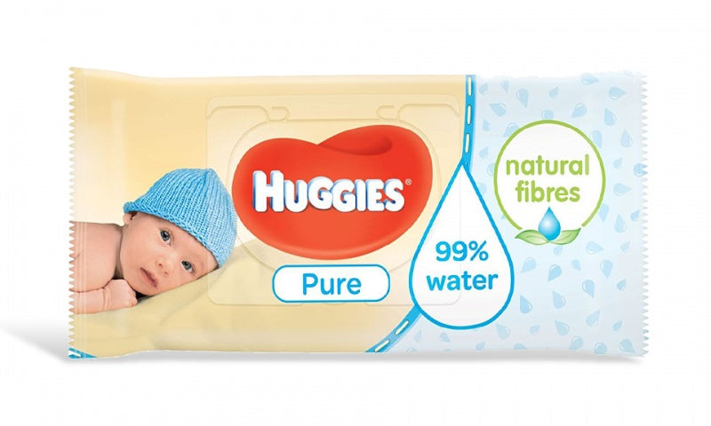 Huggies Baby Wipes Pure & Gentle 18 Pack 56 Wipes