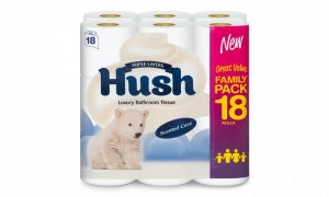 54 Hush Luxury 3Ply Toilet Tissue Paper Rolls