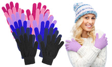 Load image into Gallery viewer, Ladies Solid Colour Magic Gloves Assorted