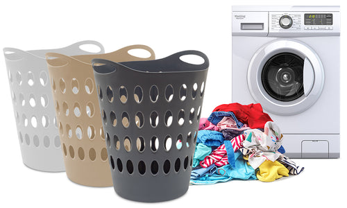 50 Litre Flexible laundry Basket Assorted