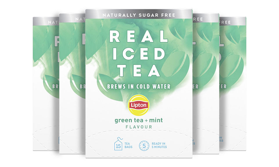 Lipton Real Iced Tea Bags Green Tea + Mint - Pack of 5