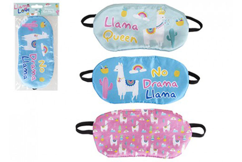 Llama Love Sleeping Eye Mask with 3 Assorted Designs