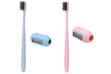 Load image into Gallery viewer, Envie Wheat Straw Toothbrush + Envie 2 in 1 Portable Finger Shaver and Toothbrush Cover