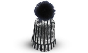 Metallic Style Bobble Hats Assorted