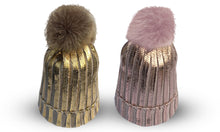 Load image into Gallery viewer, Metallic Style Bobble Hats Assorted