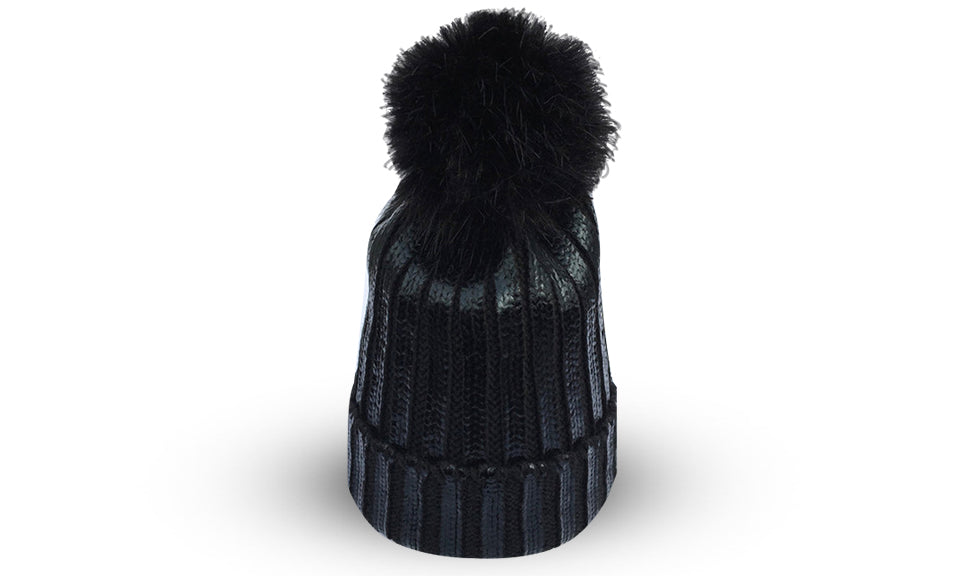 Metallic Style Bobble Hats Assorted