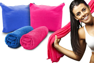 Large Microfibre Towel with zip carry bag