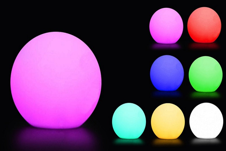 Brookstone color changing mood sphere shop lamp
