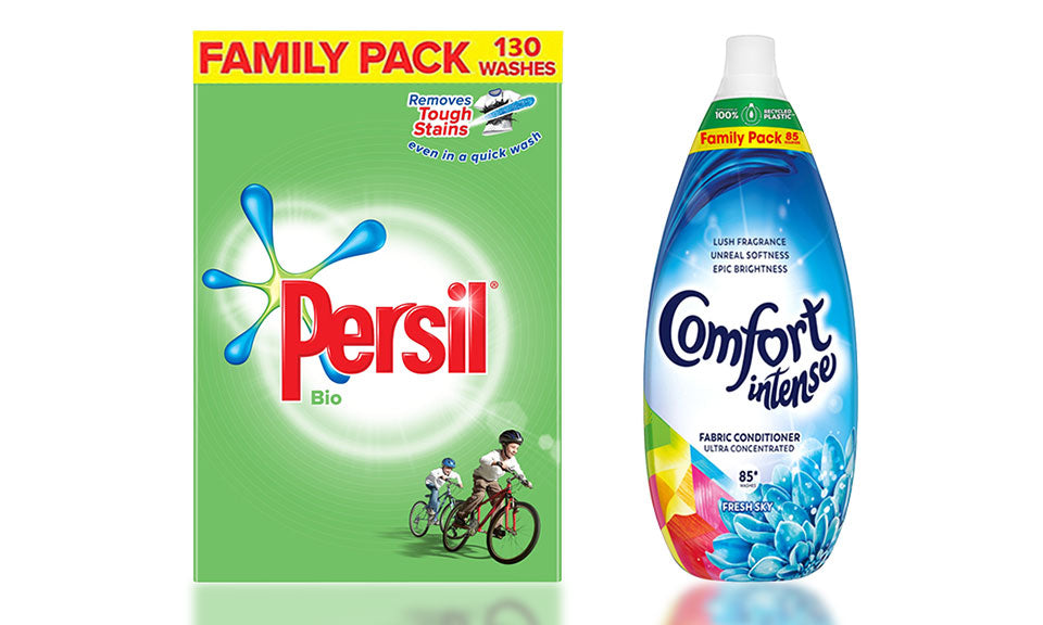 Persil 130 Washes Washing Powder with Comfort 85 Washes Fabric Conditioner