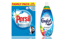 Load image into Gallery viewer, Persil 130 Washes Washing Powder with Comfort 85 Washes Fabric Conditioner