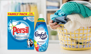 Persil 130 Washes Washing Powder with Comfort 85 Washes Fabric Conditioner