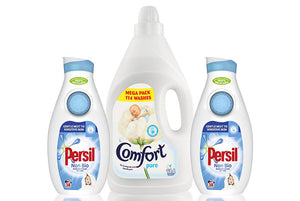 Persil Non-Bio Washing Powder, 38 Washes with Comfort Pure Conditioner, 4L
