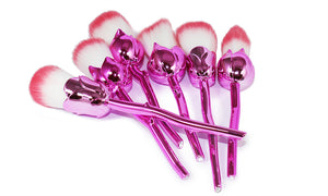 6 Pieces Rose MakeUp Brushes