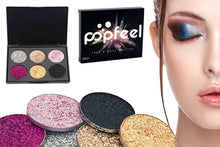 Load image into Gallery viewer, Glitter Eyeshadow Palettes and Liquid Cosmic Make up Brushes