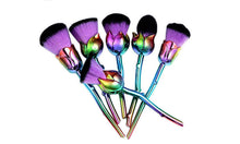 Load image into Gallery viewer, 6 Pieces Rose MakeUp Brushes