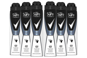 Sure For Men Anti-perspirant Body Spray Deodorant, Pack of Six, 250ml