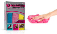 Load image into Gallery viewer, Tidyz High Performance Microfibre Cleaning Cloths, 3 Pack