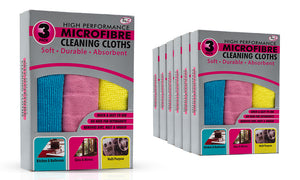 Tidyz High Performance Microfibre Cleaning Cloths, 3 Pack
