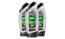 Load image into Gallery viewer, Radox Men 2in1 Shower Gel &amp; Shampoo, Sporty/Heroic/Strong/Detox, 3 or 6 Pack, 250ml