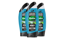 Load image into Gallery viewer, Radox Men 2in1 Shower Gel &amp; Shampoo, Sporty/Heroic/Strong/Detox, 3 or 6 Pack, 250ml