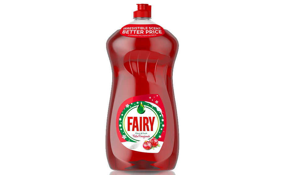 Fairy Clean & Fresh Washing Up Liquid, Festive Pomegranate, Pack of 1,2,3 or 4, 1.19L